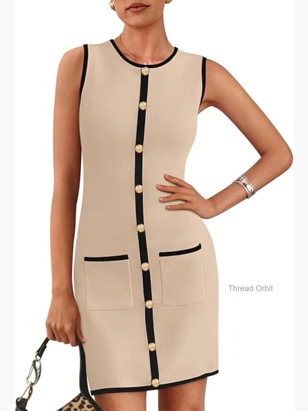 Elegant Knit Bodycon Dress for Work, Cocktail, Semi Formal, Office